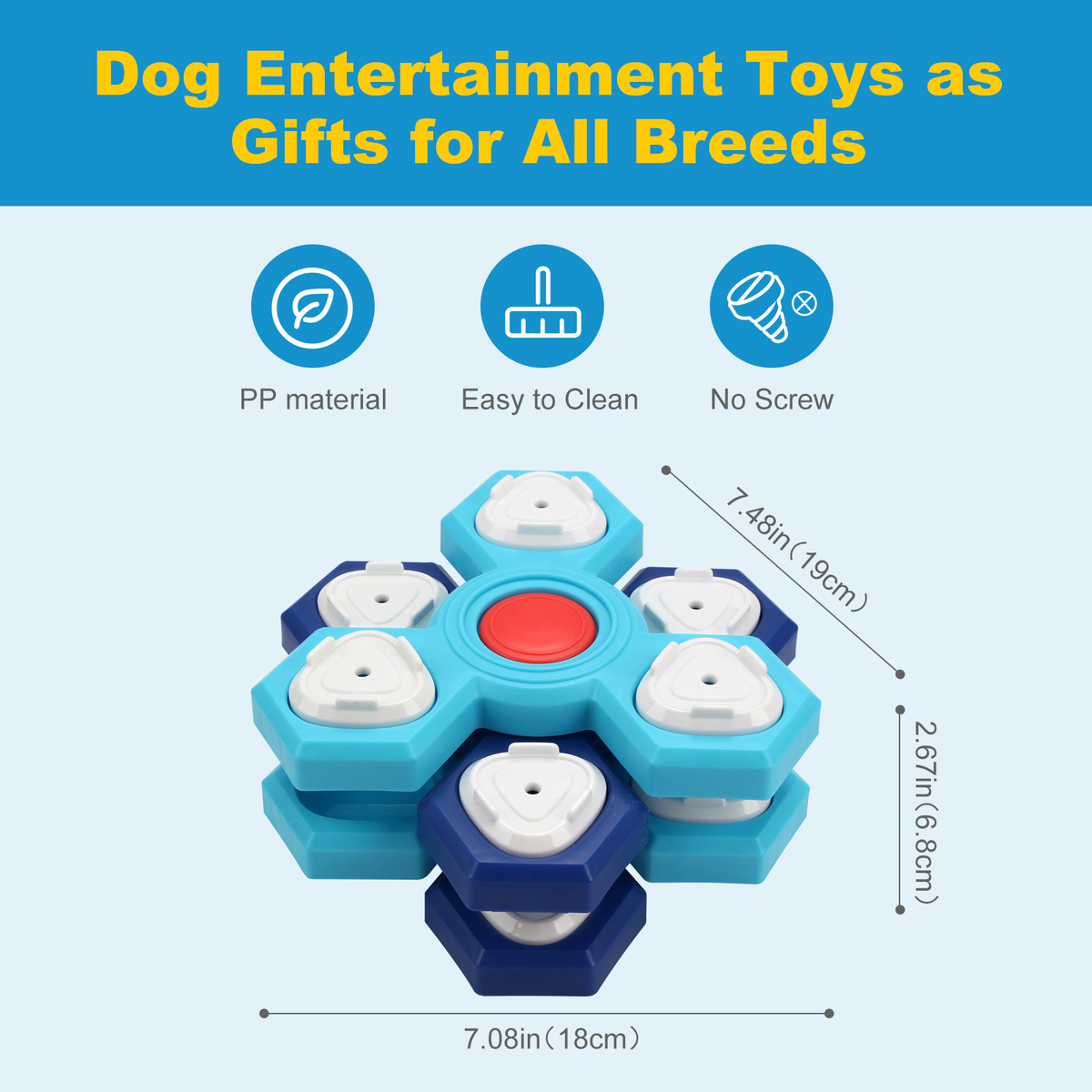 Interactive Dog Treat Puzzle Toy