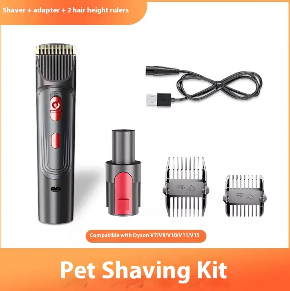 Pet Clipper Kit with Hair Vacuum
