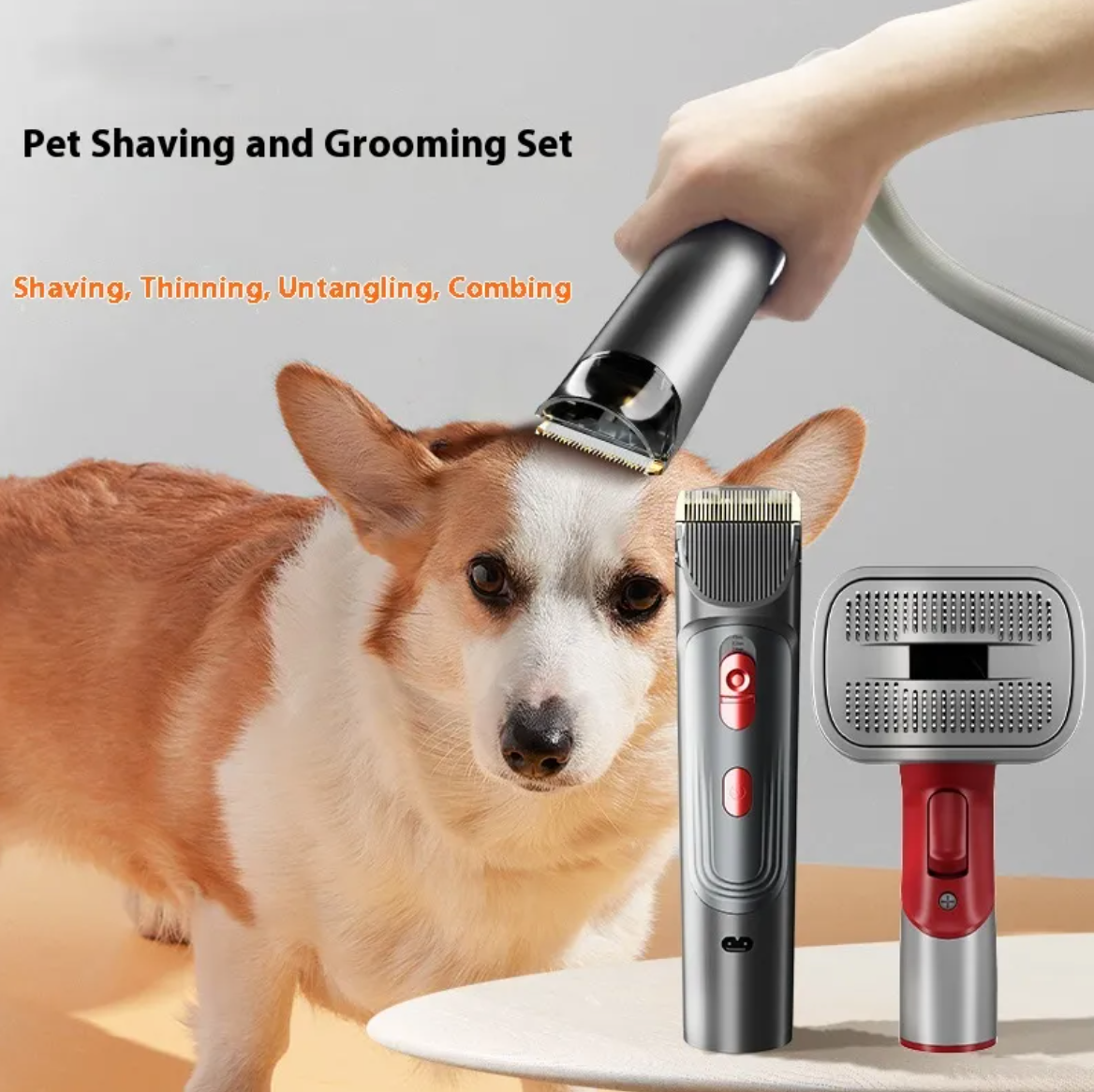Pet Clipper Kit with Hair Vacuum
