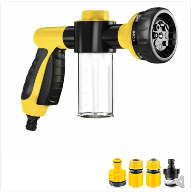 High-Pressure Dog Shower Sprayer & Brush